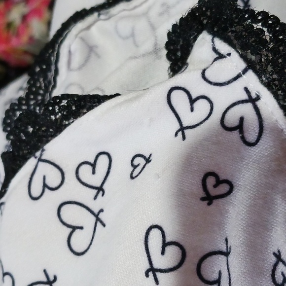 FINAL Price before donated. Fashion Bug Sleepwear B & W Hearts 2pc Pjs Sz M - Picture 15 of 15